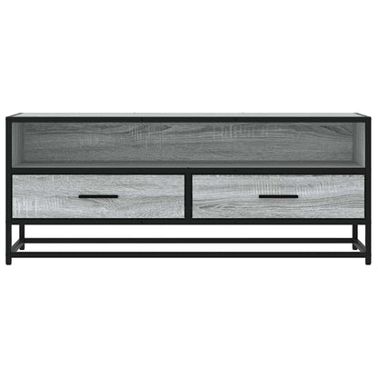 vidaXL TV-Schrank Grau Sonoma 100x34,5x40 cm Holzwerkstoff und Metall