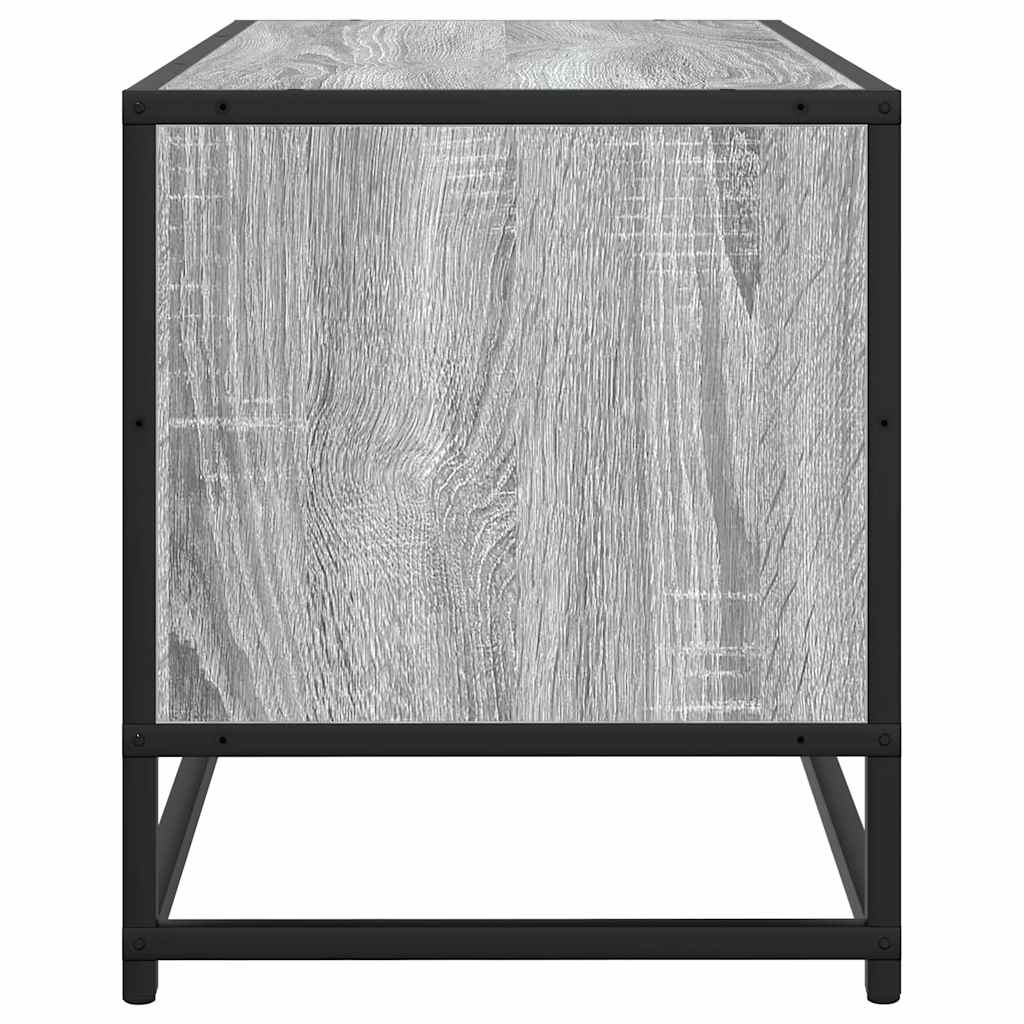 vidaXL TV-Schrank Grau Sonoma 100x34,5x40 cm Holzwerkstoff und Metall