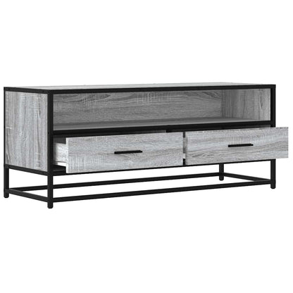 vidaXL TV-Schrank Grau Sonoma 100x34,5x40 cm Holzwerkstoff und Metall