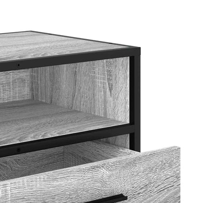 vidaXL TV-Schrank Grau Sonoma 100x34,5x40 cm Holzwerkstoff und Metall