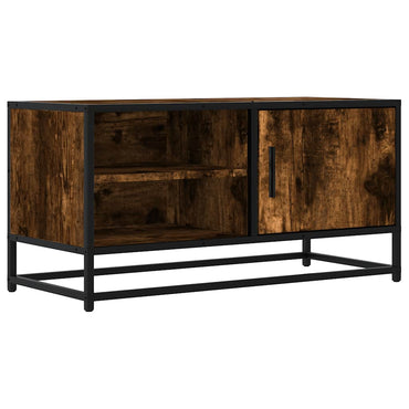 vidaXL TV-Schrank Räuchereiche 80x34,5x40 cm Holzwerkstoff und Metall