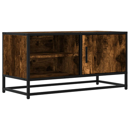 vidaXL TV-Schrank Räuchereiche 80x34,5x40 cm Holzwerkstoff und Metall