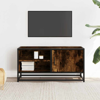 vidaXL TV-Schrank Räuchereiche 80x34,5x40 cm Holzwerkstoff und Metall