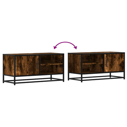 vidaXL TV-Schrank Räuchereiche 80x34,5x40 cm Holzwerkstoff und Metall