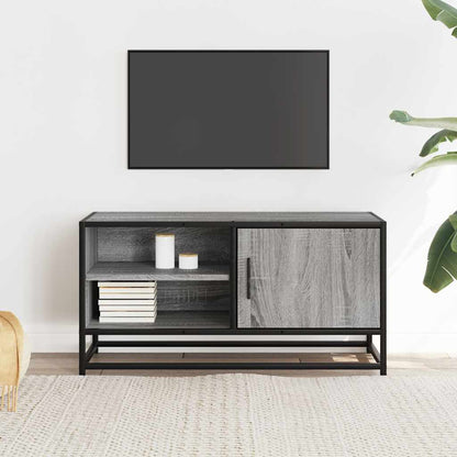 vidaXL TV-Schrank Grau Sonoma 80x34,5x40 cm Holzwerkstoff und Metall