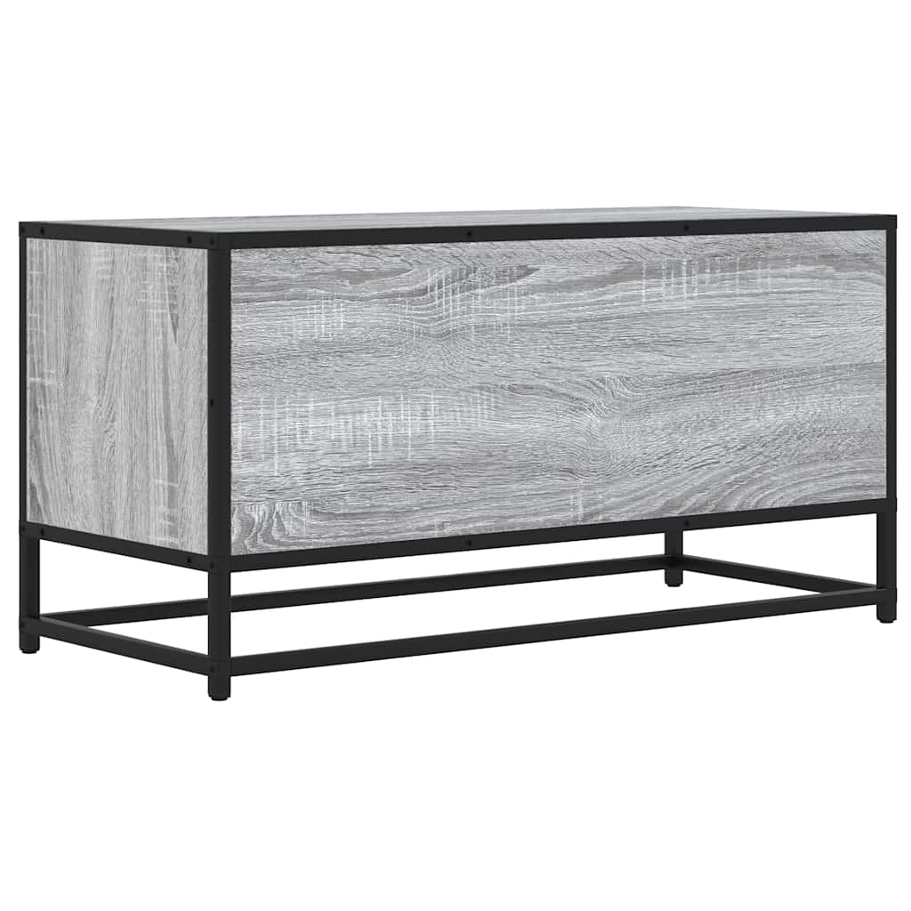 vidaXL TV-Schrank Grau Sonoma 80x34,5x40 cm Holzwerkstoff und Metall
