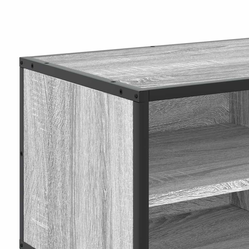 vidaXL TV-Schrank Grau Sonoma 80x34,5x40 cm Holzwerkstoff und Metall
