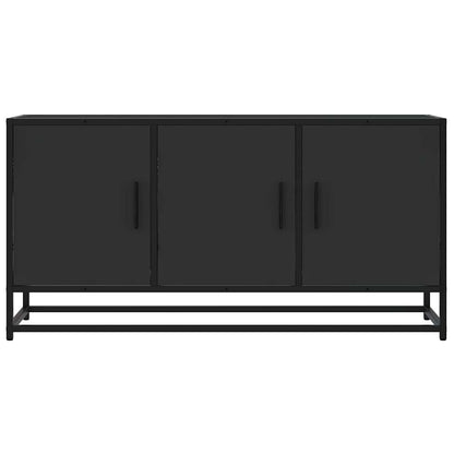 vidaXL Meuble TV Noir 100x35x50 cm Bois d'ingénierie et Métal