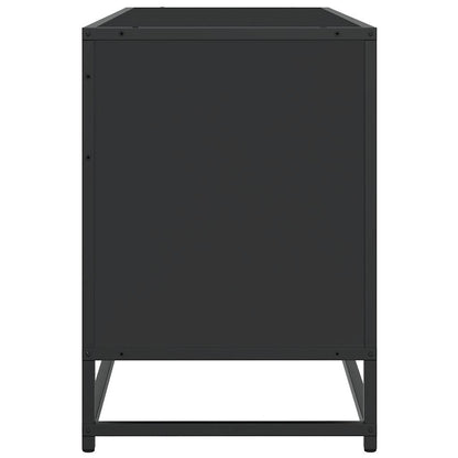 vidaXL Meuble TV Noir 100x35x50 cm Bois d'ingénierie et Métal