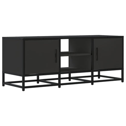 vidaXL Meuble TV Noir 100x35x41 cm Bois d'ingénierie et métal