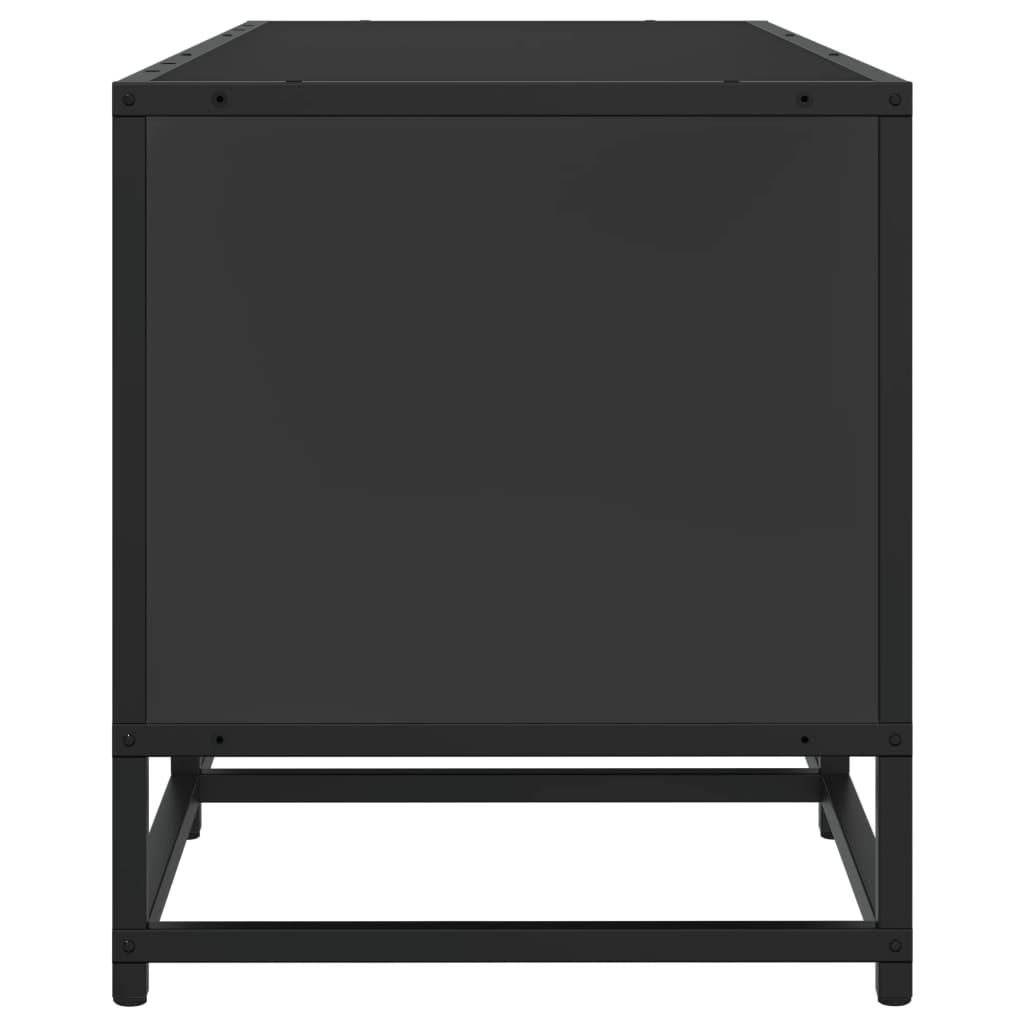 vidaXL Meuble TV Noir 100x35x41 cm Bois d'ingénierie et métal