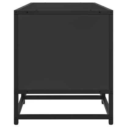 vidaXL Meuble TV Noir 100x35x41 cm Bois d'ingénierie et métal