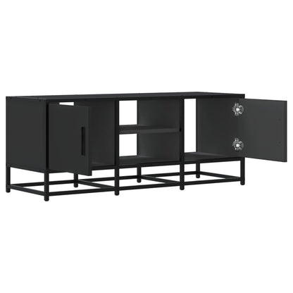 vidaXL Meuble TV Noir 100x35x41 cm Bois d'ingénierie et métal