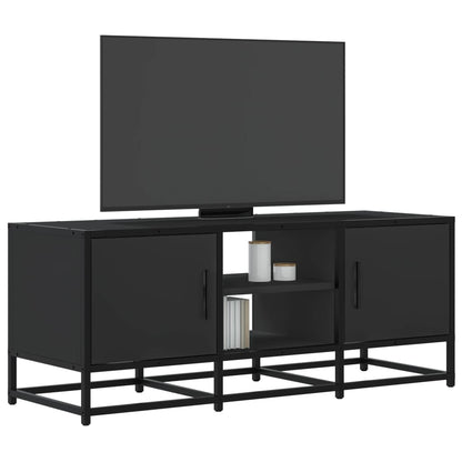 vidaXL Meuble TV Noir 100x35x41 cm Bois d'ingénierie et métal