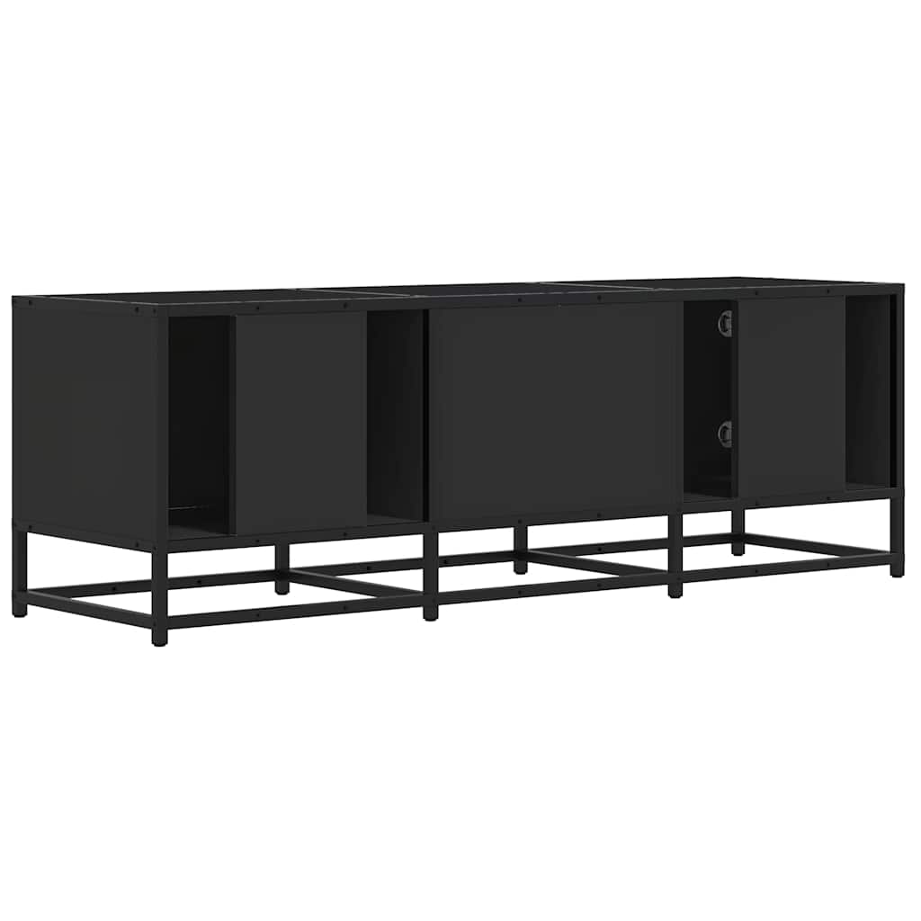vidaXL TV-Schrank Schwarz 120x35x41 cm Holzwerkstoff und Metall
