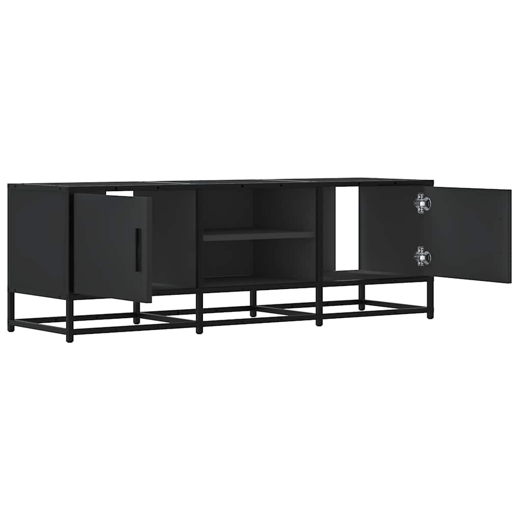 vidaXL TV-Schrank Schwarz 120x35x41 cm Holzwerkstoff und Metall