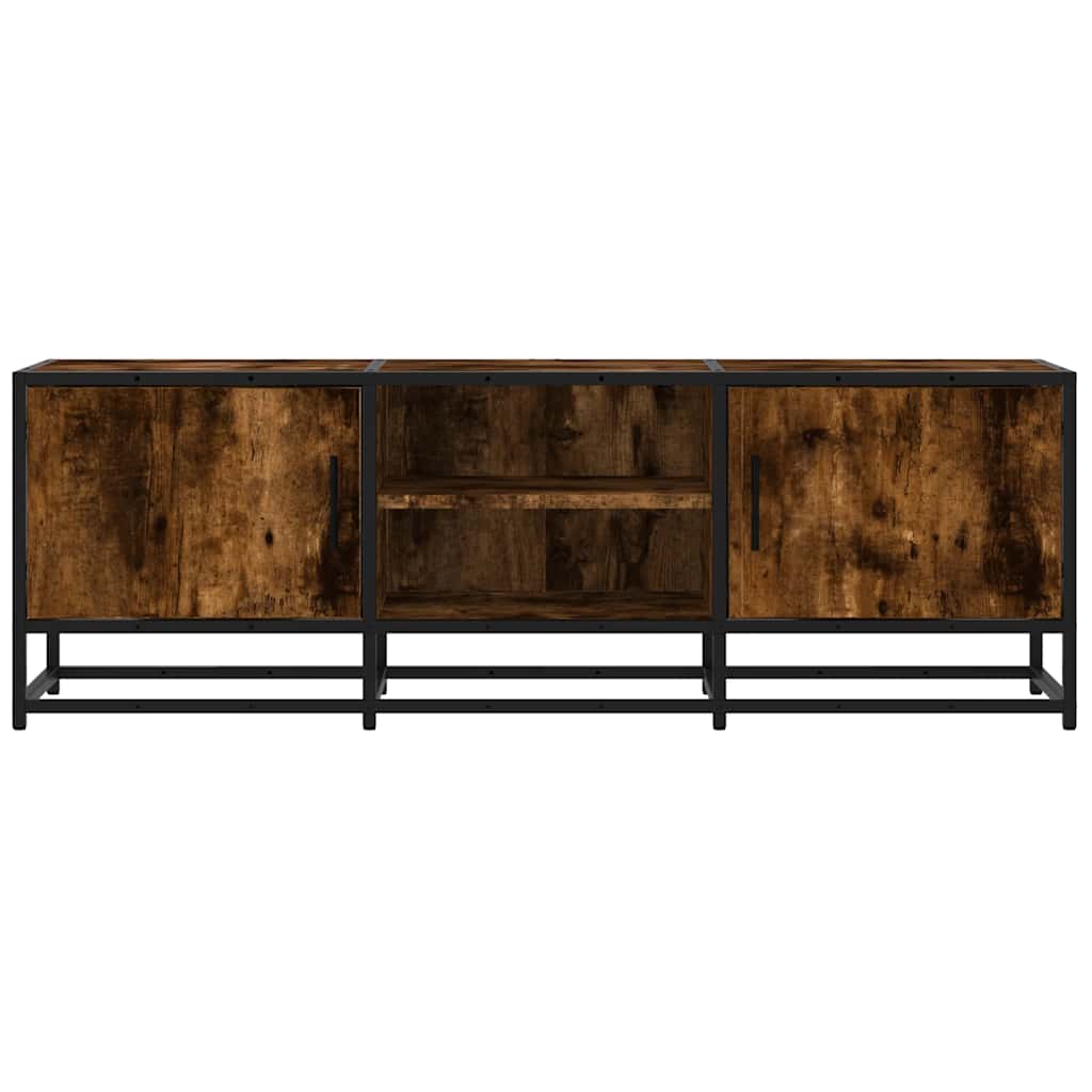 vidaXL TV-Schrank Räuchereiche 120x35x41 cm Holzwerkstoff und Metall
