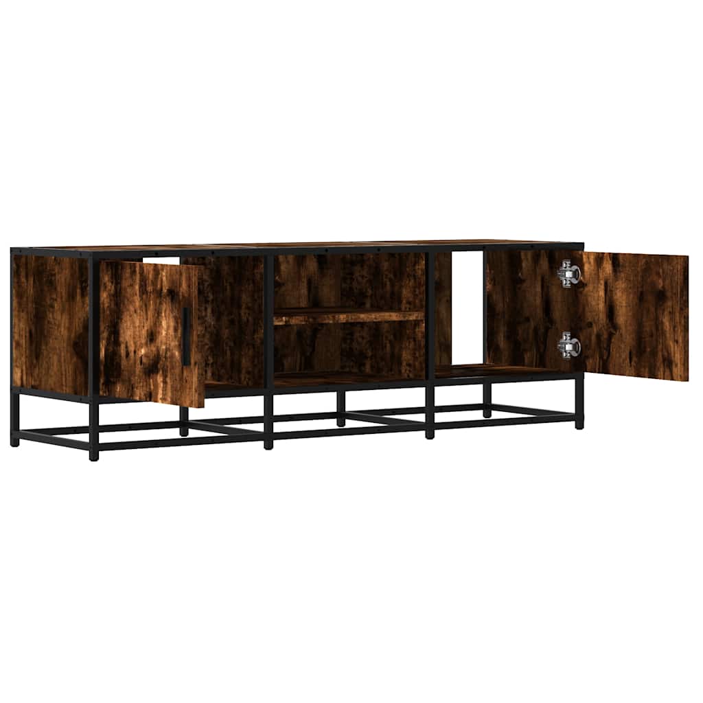 vidaXL TV-Schrank Räuchereiche 120x35x41 cm Holzwerkstoff und Metall