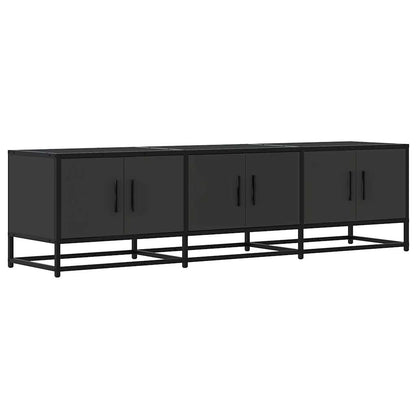 vidaXL Meuble TV Noir 150x35x41 cm Bois d'ingénierie et Métal