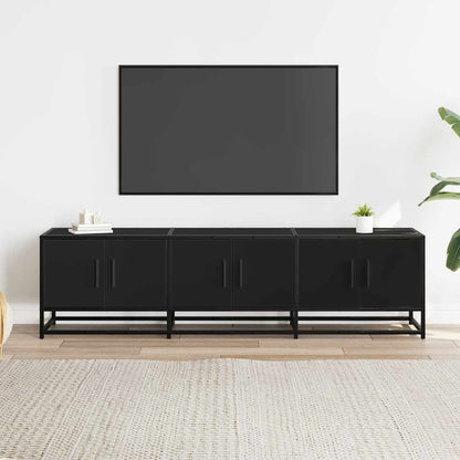 vidaXL Meuble TV Noir 150x35x41 cm Bois d'ingénierie et Métal