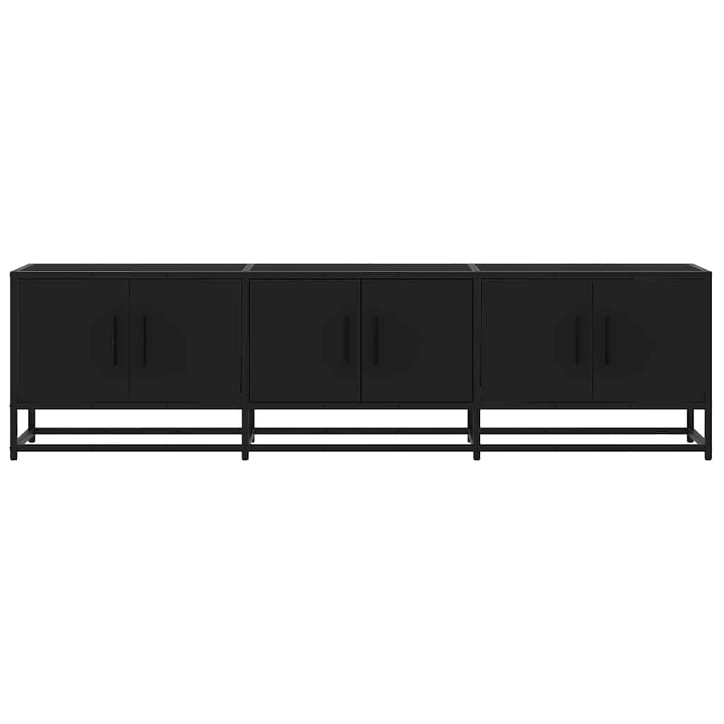 vidaXL Meuble TV Noir 150x35x41 cm Bois d'ingénierie et Métal