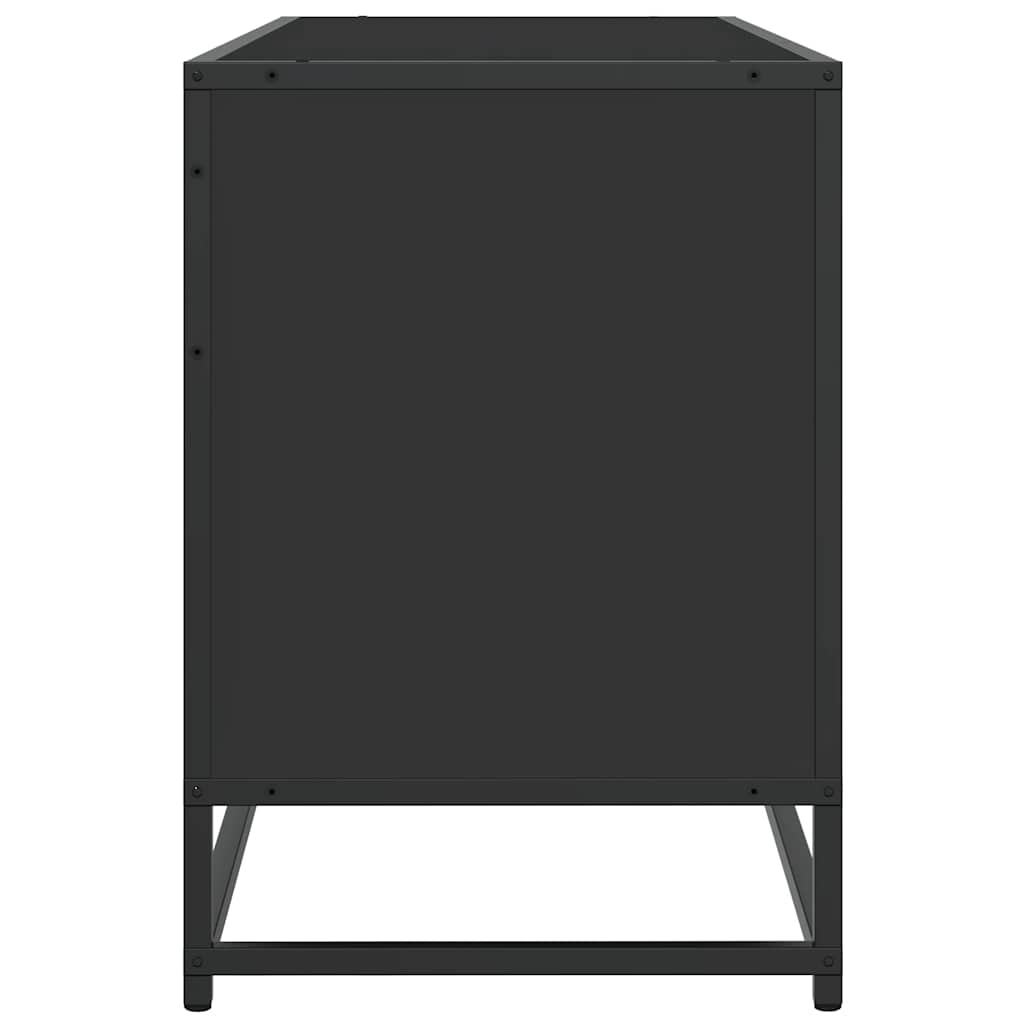 vidaXL Meuble TV Noir 150x35x41 cm Bois d'ingénierie et Métal