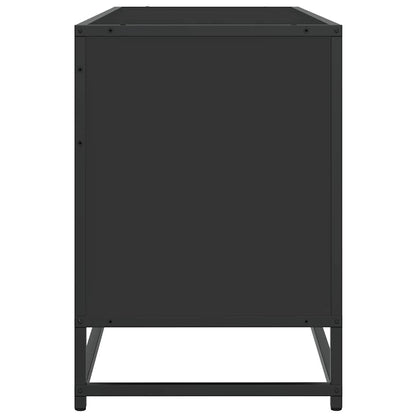 vidaXL Meuble TV Noir 150x35x41 cm Bois d'ingénierie et Métal
