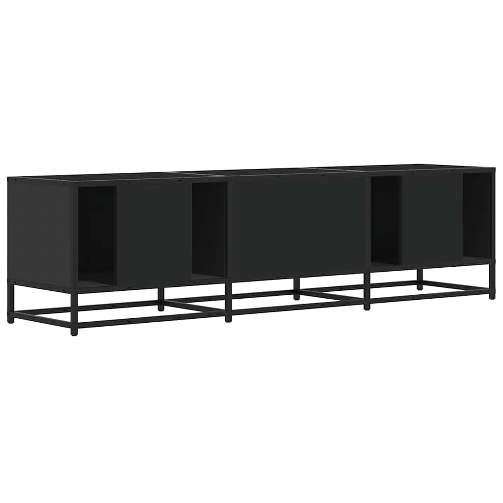 vidaXL Meuble TV Noir 150x35x41 cm Bois d'ingénierie et Métal