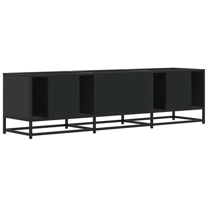 vidaXL Meuble TV Noir 150x35x41 cm Bois d'ingénierie et Métal