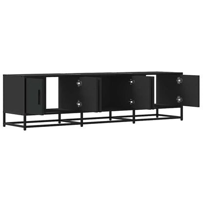 vidaXL Meuble TV Noir 150x35x41 cm Bois d'ingénierie et Métal