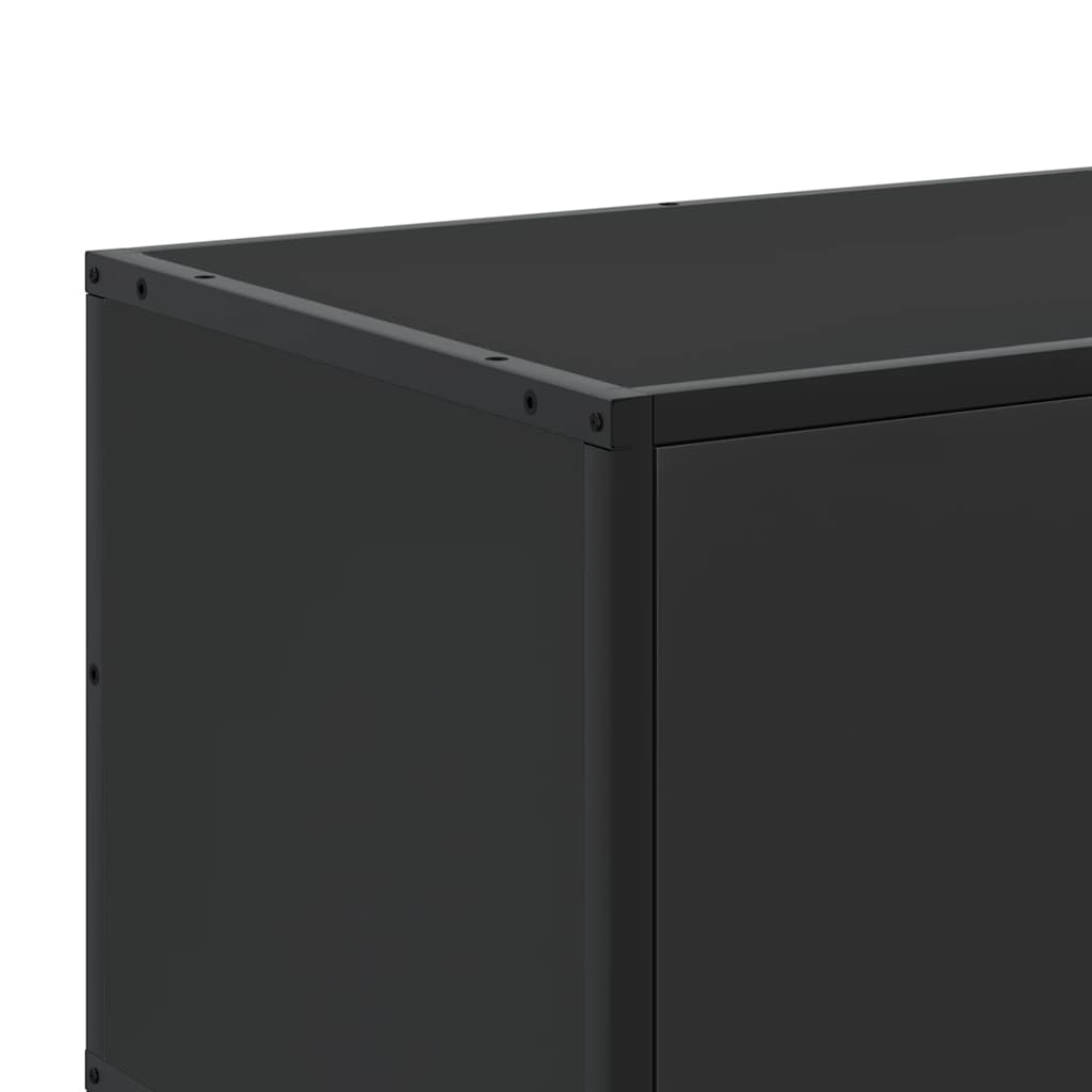 vidaXL Meuble TV Noir 150x35x41 cm Bois d'ingénierie et Métal
