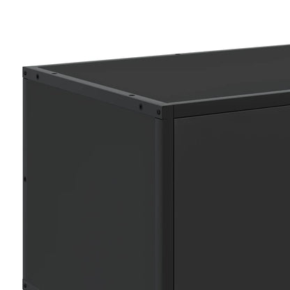 vidaXL Meuble TV Noir 150x35x41 cm Bois d'ingénierie et Métal