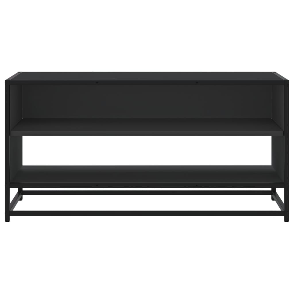 vidaXL TV-Schrank Schwarz 91x40x46 cm Holzwerkstoff und Metall
