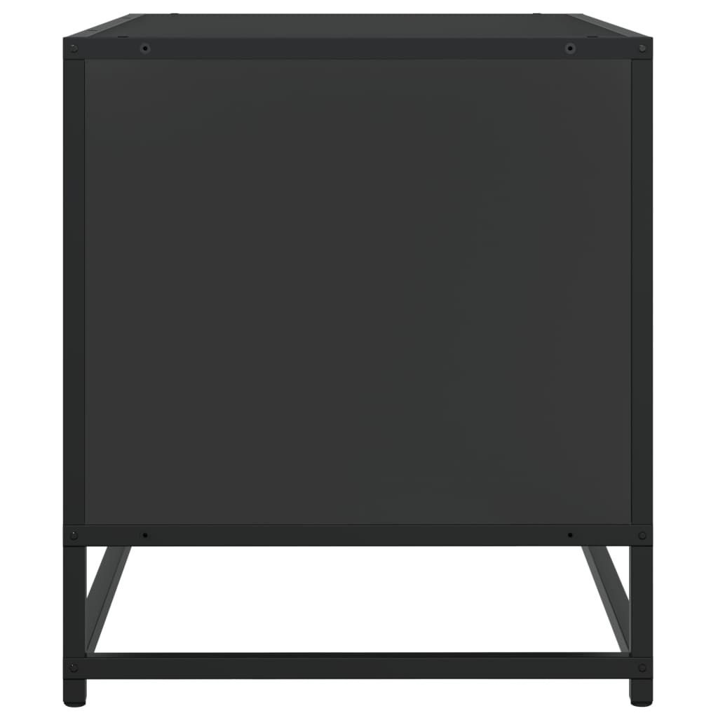 vidaXL TV-Schrank Schwarz 91x40x46 cm Holzwerkstoff und Metall