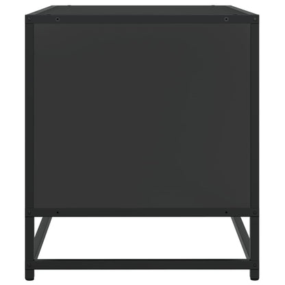 vidaXL TV-Schrank Schwarz 91x40x46 cm Holzwerkstoff und Metall