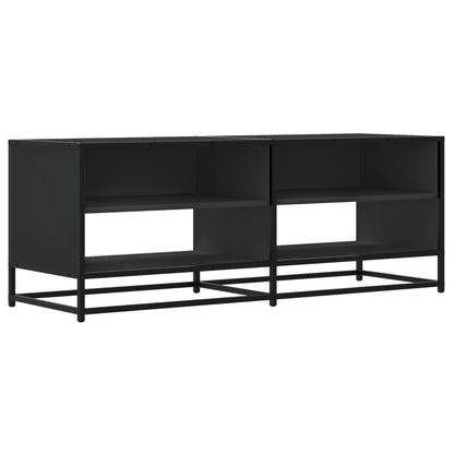 vidaXL Meuble TV Noir 120,5x40x46 cm Bois d'ingénierie et métal