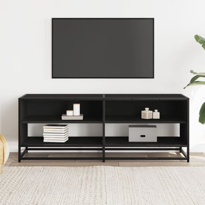 vidaXL Meuble TV Noir 120,5x40x46 cm Bois d'ingénierie et métal