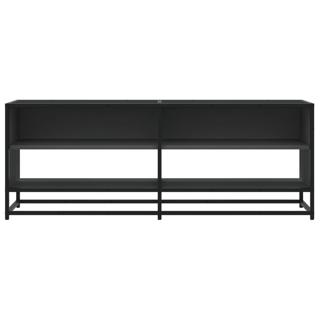 vidaXL Meuble TV Noir 120,5x40x46 cm Bois d'ingénierie et métal