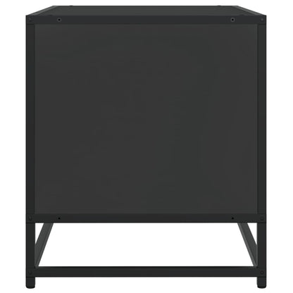 vidaXL Meuble TV Noir 120,5x40x46 cm Bois d'ingénierie et métal