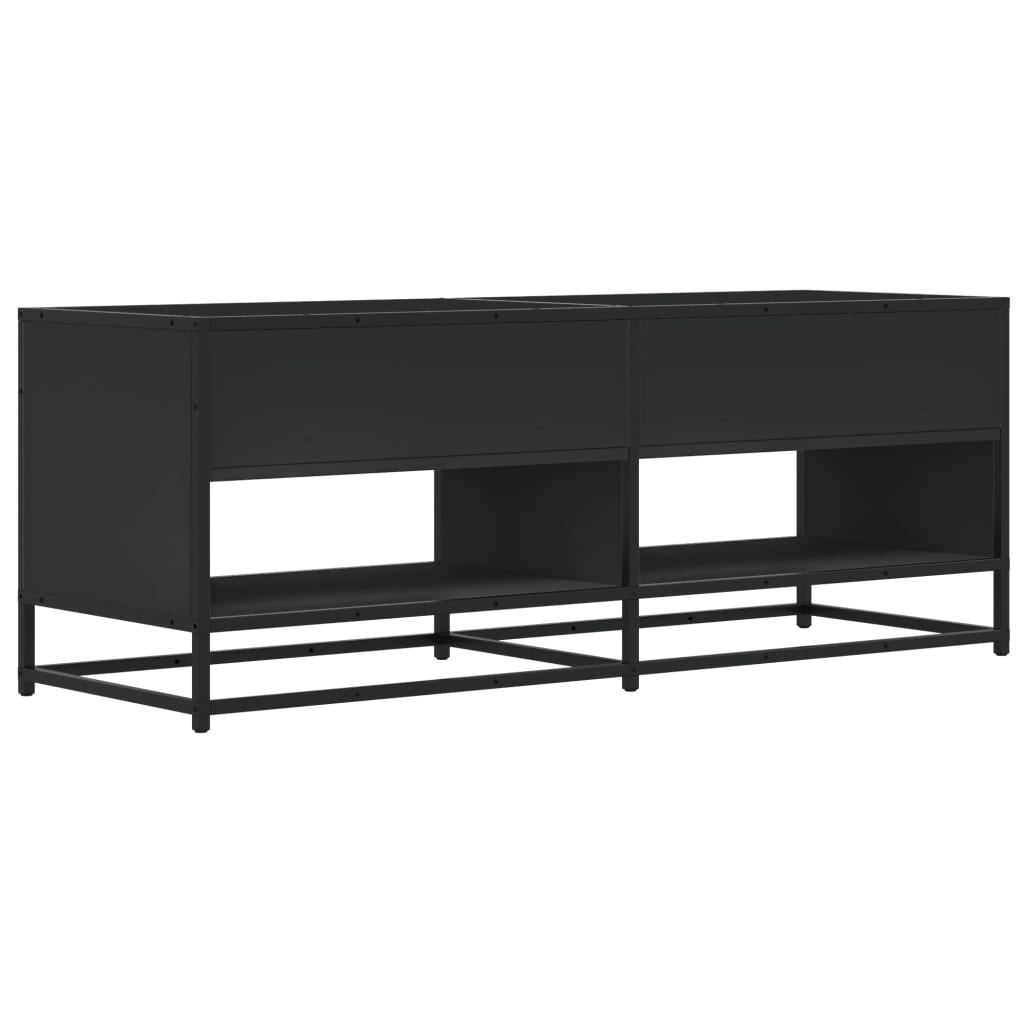 vidaXL Meuble TV Noir 120,5x40x46 cm Bois d'ingénierie et métal