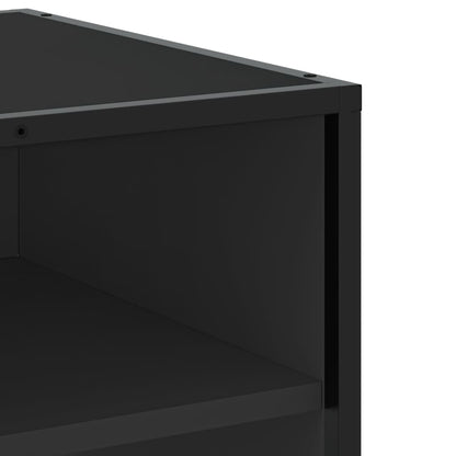 vidaXL Meuble TV Noir 120,5x40x46 cm Bois d'ingénierie et métal