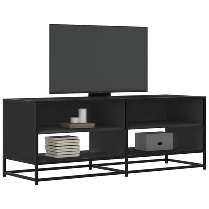 vidaXL Meuble TV Noir 120,5x40x46 cm Bois d'ingénierie et métal