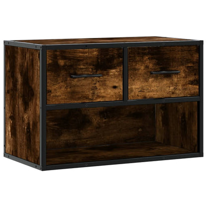 vidaXL TV-Schrank Räuchereiche 60x31x39,5 cm Holzwerkstoff und Metall