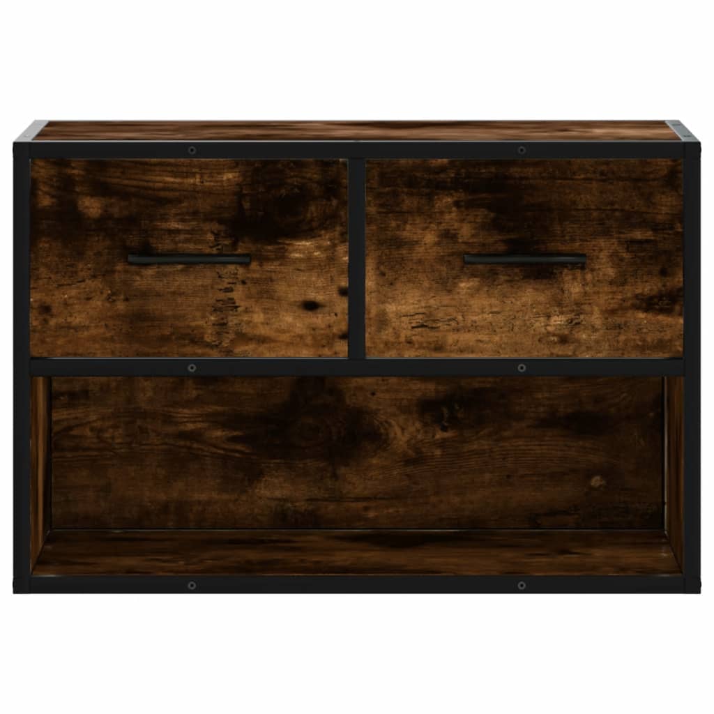 vidaXL TV-Schrank Räuchereiche 60x31x39,5 cm Holzwerkstoff und Metall