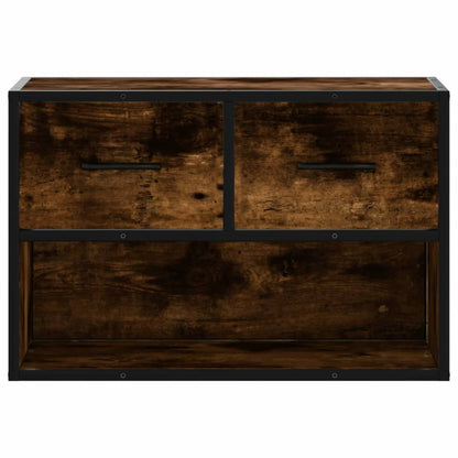 vidaXL TV-Schrank Räuchereiche 60x31x39,5 cm Holzwerkstoff und Metall