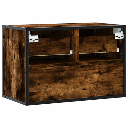 vidaXL TV-Schrank Räuchereiche 60x31x39,5 cm Holzwerkstoff und Metall
