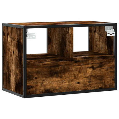 vidaXL TV-Schrank Räuchereiche 60x31x39,5 cm Holzwerkstoff und Metall