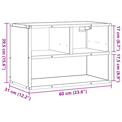 vidaXL TV-Schrank Räuchereiche 60x31x39,5 cm Holzwerkstoff und Metall