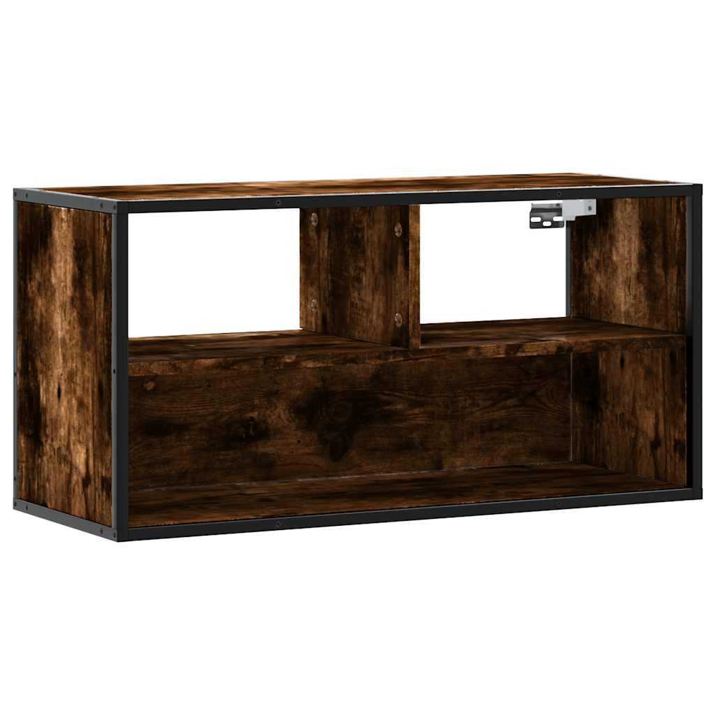 vidaXL TV-Schrank Räuchereiche 80x31x39,5 cm Holzwerkstoff und Metall