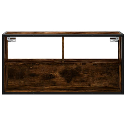 vidaXL TV-Schrank Räuchereiche 80x31x39,5 cm Holzwerkstoff und Metall